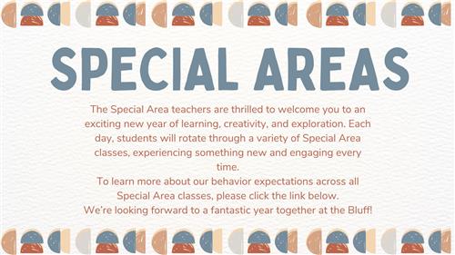 Special Areas Welcome